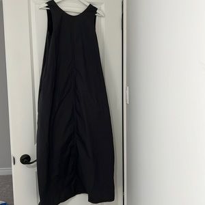 Cos: grey maxi dress with low(ish) back. Size EU 36/ US M